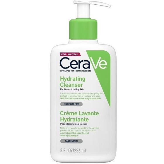 شوینده آبرسان سراوی مدل Cream To Foam مناسب پوست نرمال و خشک حجم 236 میلی لیتر